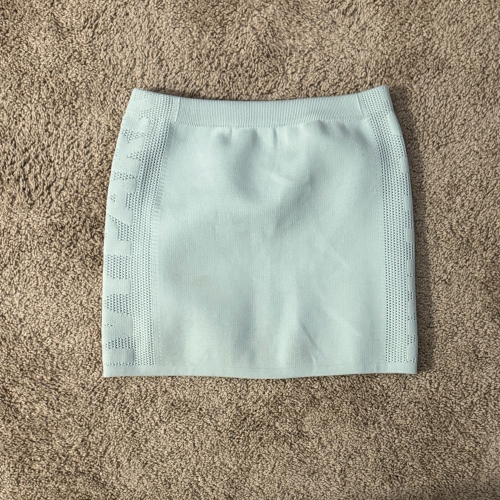 Adidas Ivy Park Blue Knit Mini Skirt